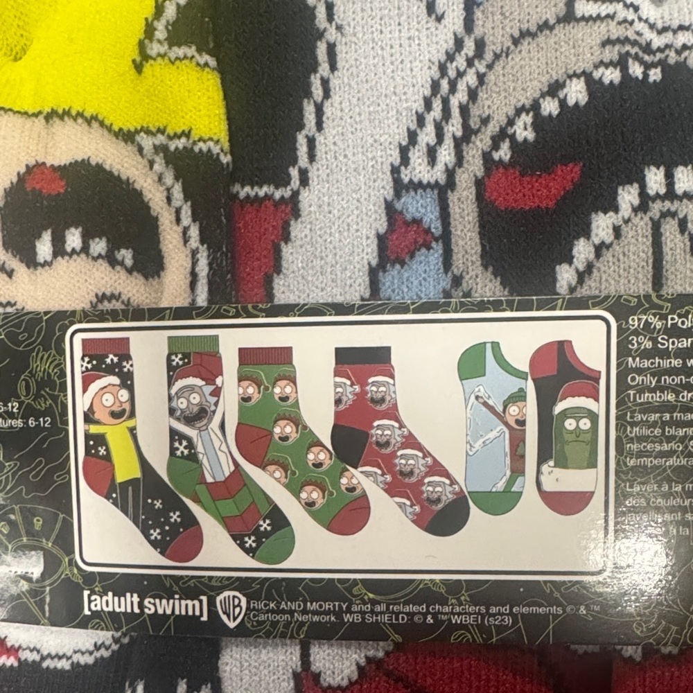 Men's Cartoon Socks 6-Pack - Picture 2 of 3